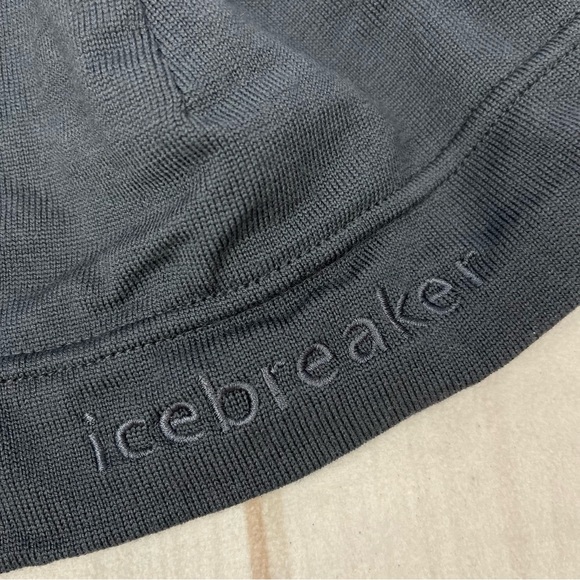 Icebreaker Mogul Beanie Knit Merino Wool Cap Winter Hat Steel Grey OS - Picture 3 of 9